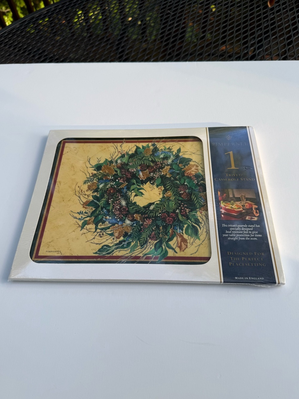 Pimpernel Trivet/Casserole Stand Winter Garland Made in England NIB Sealed,